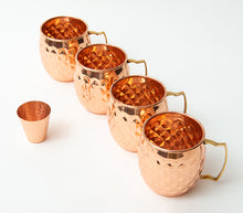 Load image into Gallery viewer, Copper Mugs Gift Set - Diamond style
