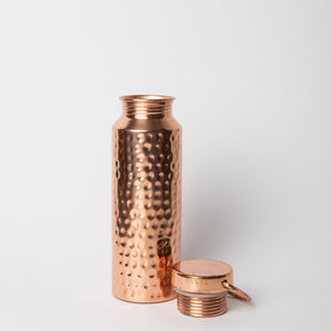 Copper Bottle 650 ml, Hammered Traveller