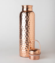 Load image into Gallery viewer, Copper Bottle 950ml, Hand Hammered
