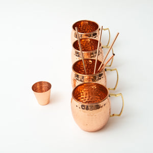 Copper Mugs Gift Set -Hand Hammered