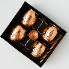 Load image into Gallery viewer, Copper Mugs Gift Set -Hand Hammered
